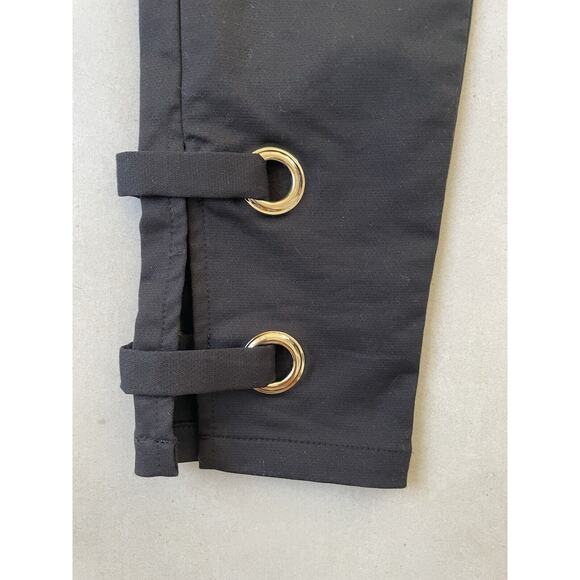 Asilio Revolve Pants High Rise Skinny Grommet Tie Hem - Picture 3 of 9